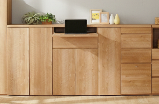 配線もプリンターもスッキリ隠す！,でリビングを快適に