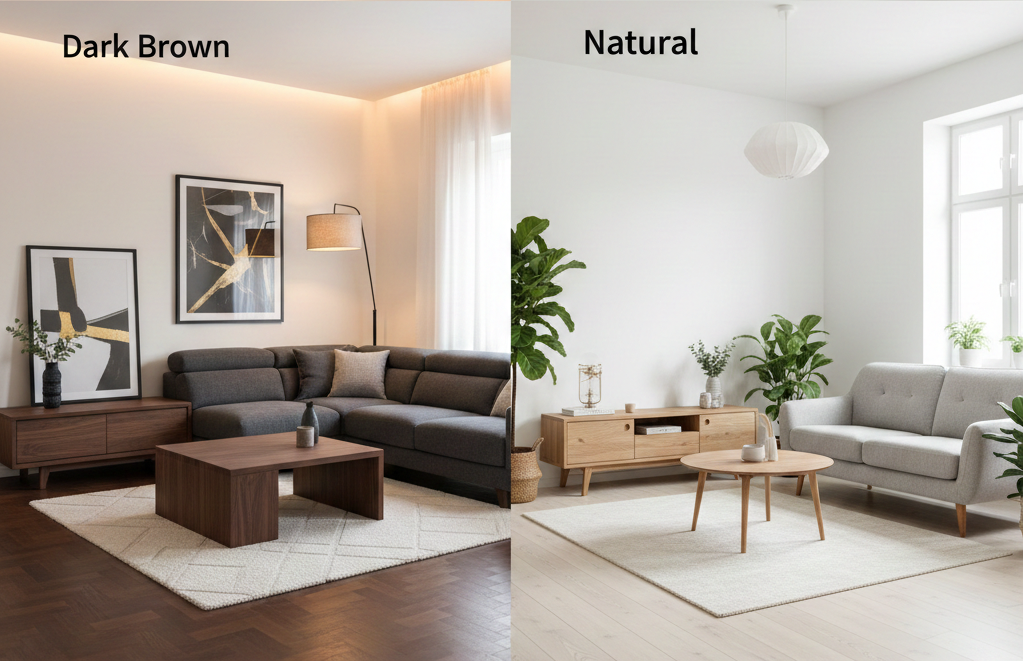 家具の色をどう選ぶ？ダークブラウン系・ナチュラル系で統一感を出すインテリア術4ステップ