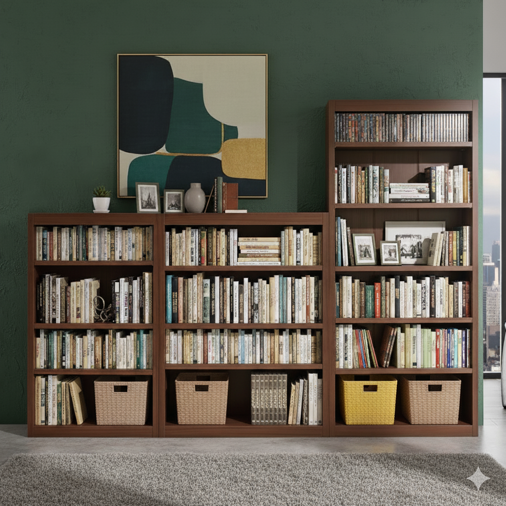 【大容量でもたわまない】棚板25mmの圧倒的強度！「がっちり本棚」で一生モノの書斎作り