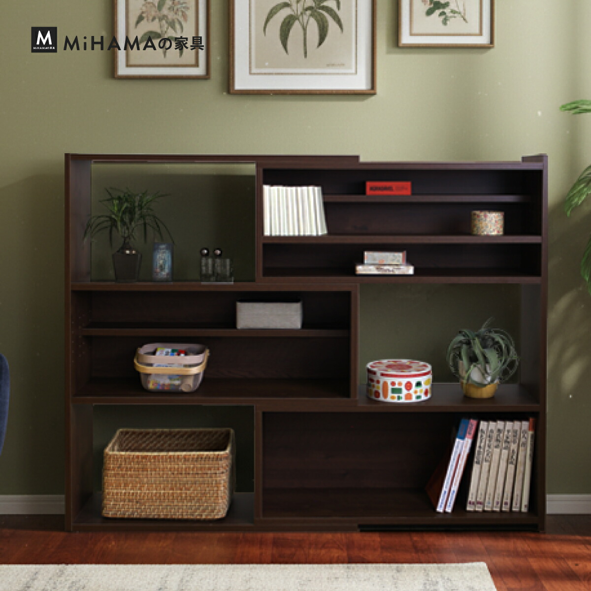 伸縮式ブックシェルフ 3段 幅90～155cm 本棚 伸縮 増やせる 間仕切り 推し活 幅90cm 奥行30cm 高さ116cm mss-93